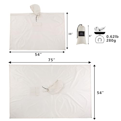Hooded Rain Poncho Waterproof Raincoat Jacket for Men Women Adults with Pocket