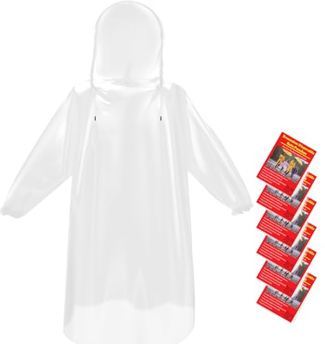 6 & 20 & 50 Pack Disposable Rain Ponchos for Adults