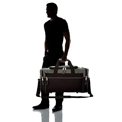 21" Blank Sports Duffle Bag Gym Bag Travel Duffel with Adjustable Strap in Gray