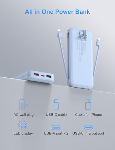 Portable Charger Power Bank 10000mAh PD20W w