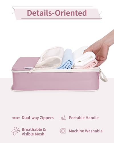 6 Set Compression Packing Cubes for Travel Women Men
