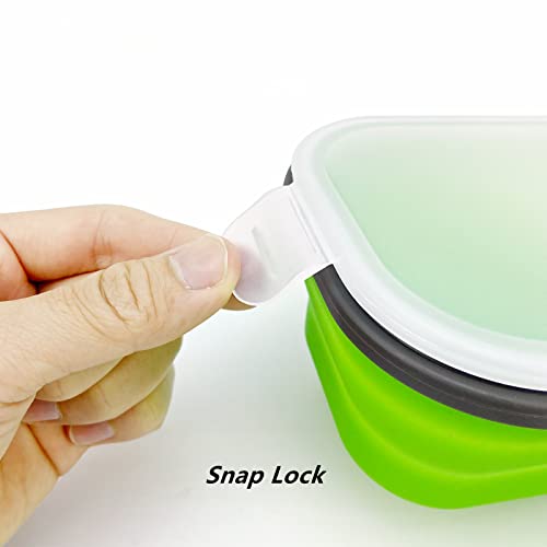 Green Food Grade Silicone Lunch Container Bento Box