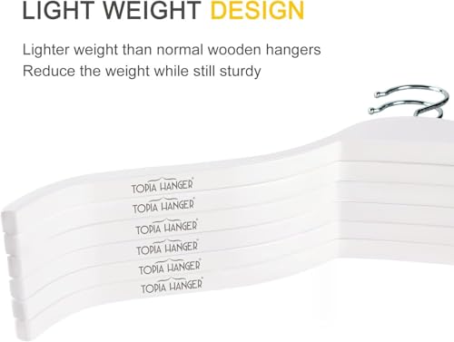 Slim Wooden Hangers with Extra Soft Non (30 Count)