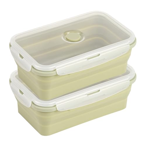 Collapsible Silicone Food Storage Containers with Airtight Lid & Vent 40oz