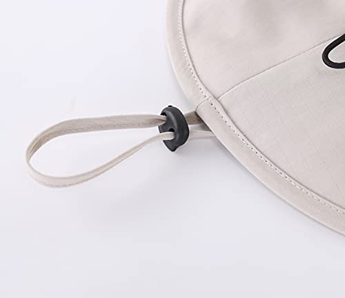 Mens Sun Hat Wide Brim UPF 50+ Sun Protection Hat Summer Bucket Hat with String Beige