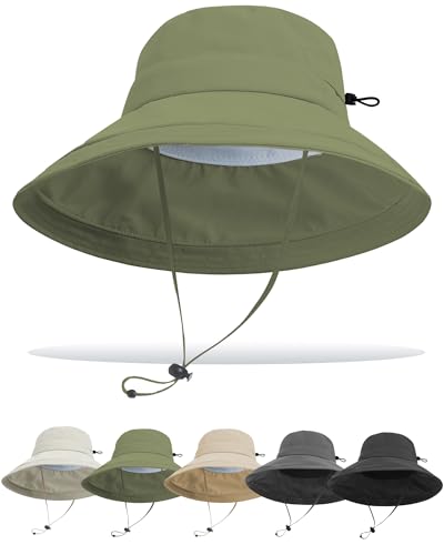 Sun Hats for Women UV Protection Wide Brim Hat with Ponytail Hole