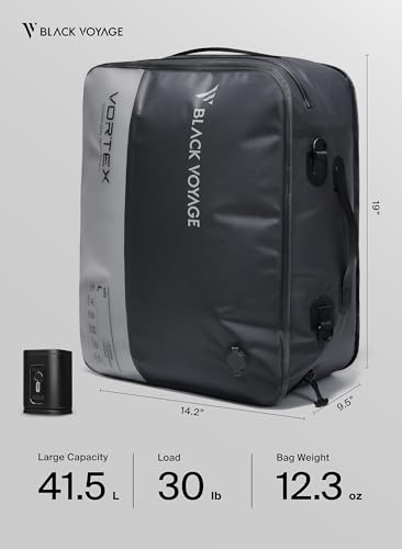 Black Voyage Reusable Vacuum Compression Travel Bag for Carry