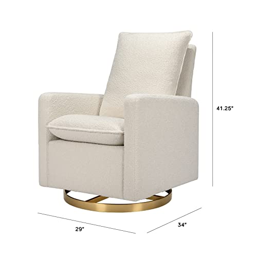 Cali Pillowback Swivel Glide in Boucle