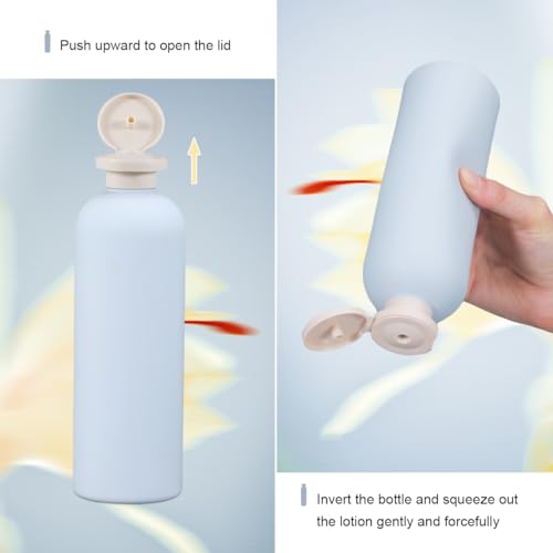 13.5oz 4pack Refillable Travel Shampoo and Conditioner Bottles (4 Count)