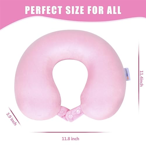 Travel Neck Pillow 100% Pure Memory Foam Airplane Pillow for Head Support
