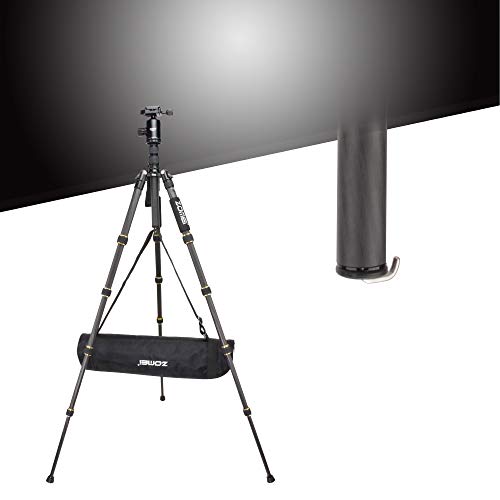 Z669C Carbon Fiber Portable Tripod with Ball Head Compact Travel for Canon (1496.8548 grams)