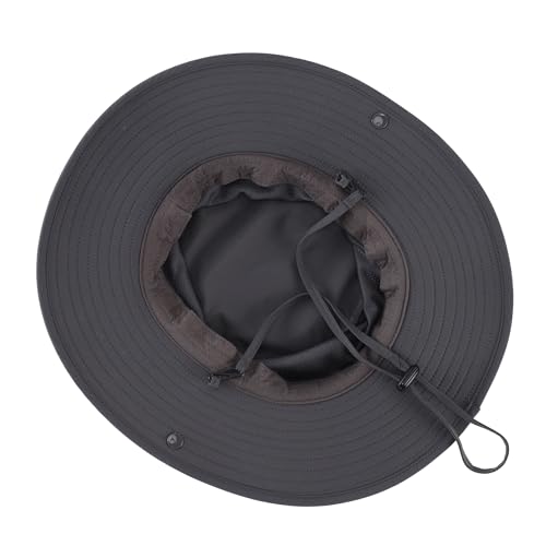 UPF50+ Mens Sun Hat Wide Brim Fishing Hat Sun Protection Bucket Hat for Men Women Beach Gardening Golf Dark Grey