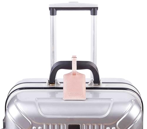 8 Pack Leather Luggage Tags for Suitcases Travel Tag (8 Count)