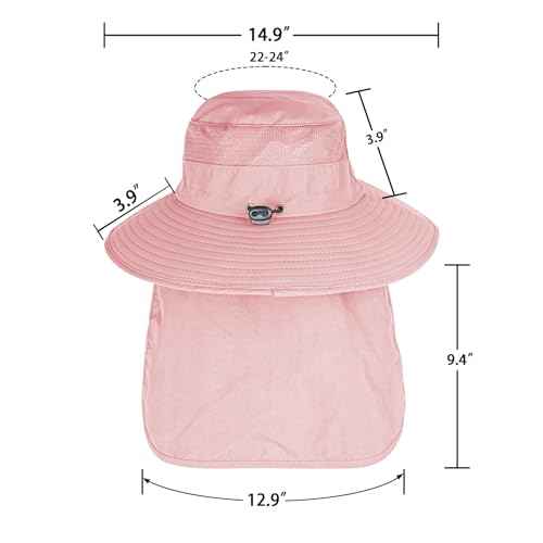 Sun Hats for Men Women with Neck Flap Fishing UPF 50+ UV Protection