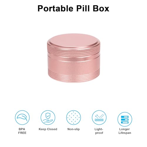 Small Metal Pill Case for Purse