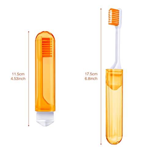 8 Pcs Travel Toothbrush Mini Foldable with Case