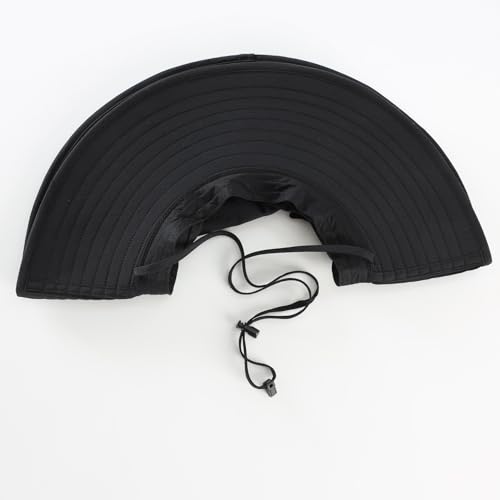 UPF50+ Mens Sun Hat Wide Brim Sun Protection Hat Mens Womens Large Brim Bucket Beach Fishing Gardening Hat Black