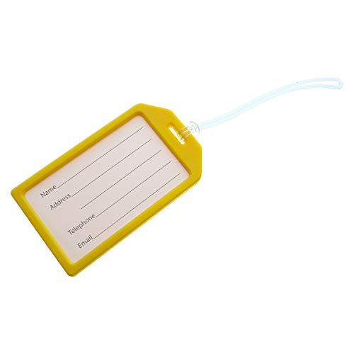 Bulk 50 Pack Premium Rigid Airline Luggage Tag Holders with 6" Worm Loops