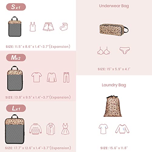 Mesh Compression Packing Cubes for Travel (6 Count)