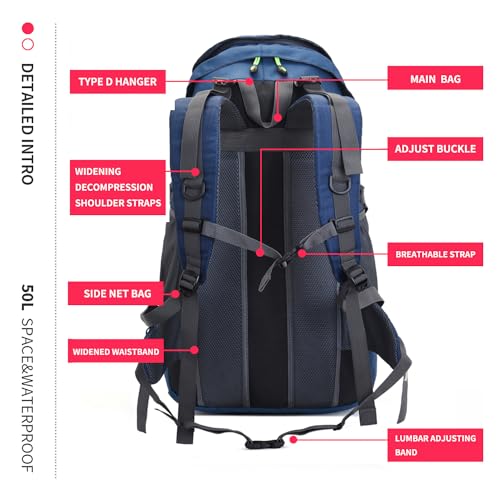 50L Hiking Backpack
