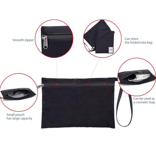 Large Capacity Foldable Tote Bag with Zipper