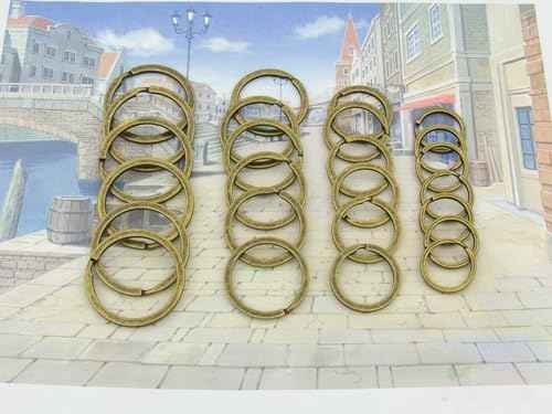 40 Pack Key Ring Keychain Mix 4 Sizes Bronze Metal Flat Split Key Chains Rings for Home Car Dog Tag Office Lanyards Keys Attachment (40 Count)