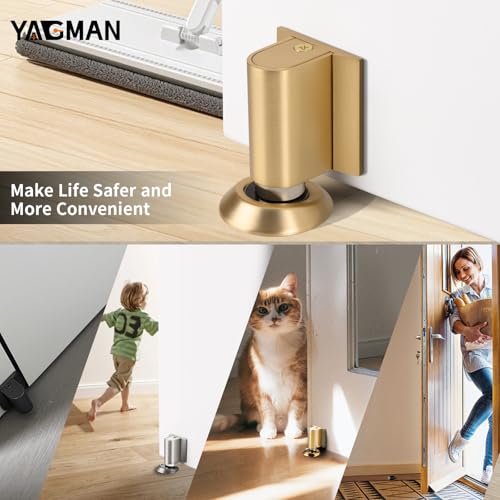 2 Pack Magnetic Door Stopper Floor Mount (2 Count)