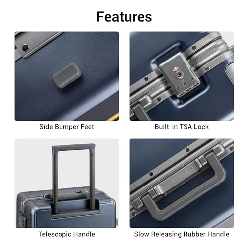 Zipperless Checked Luggage with Aluminum Frame