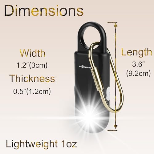135dB Rechargeable Personal Alarm with Ultra Bright Flashlight