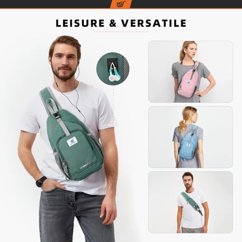 Sling Bag RFID Crossbody Sling Backpack Cross Body Shoulder Bag Travel Hiking Daypack for Women Men