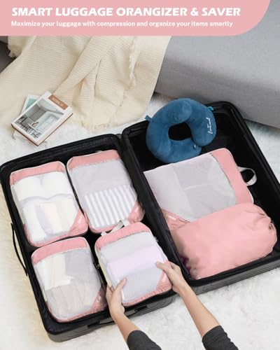Compression Packing Cubes for Travel (6 Count)