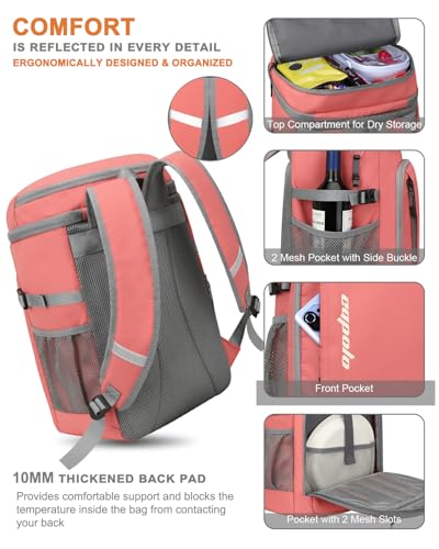 Cooler Backpack Insulated Leak Proof for Women Men Soft Cooler Bag (36 Count)