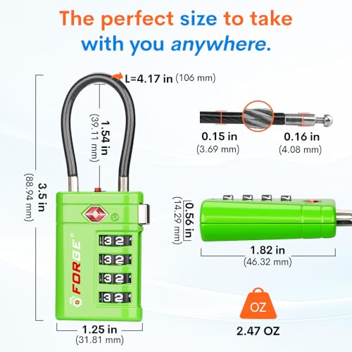 Open Alert TSA Approved Luggage Locks (4 Count)