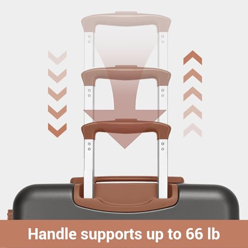 Checked Suitcase 24in Expandable ABS+PC Side Handle luggage Grey