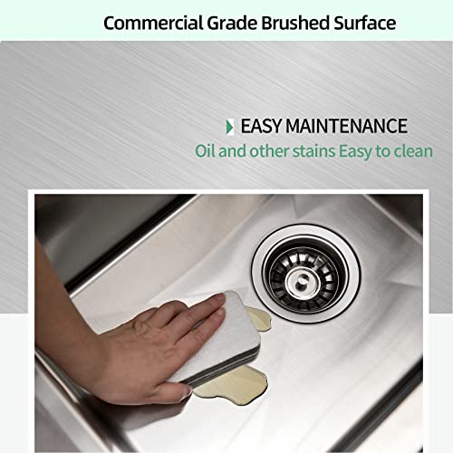 Kitchen Sink 21 x 20 x 10 Drop in Kitchen Sink 16 Gauge Stainless Steel Kitchen Sinks Single Bowl Workstation Sink with Cutting Board
