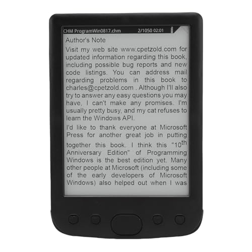 6 Inch E Reader Digital Reader Electronic Book Reader with 800x600 High Resolution Screen Multifunctional Navigation Buttons for PDF EPUB TXT DOC FB2 MOBI