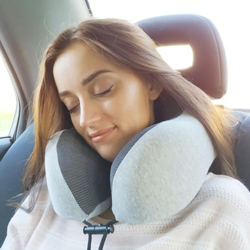 Neck Pillow for Travel with Travel Pouch