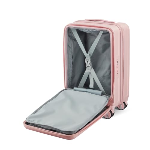 4 Piece Expandable Hardshell Pink Luggage Sets with Spinner Wheels (3 Count)