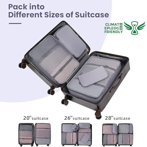 10 Set Packing Cubes Various Sizes Packing Organizer for Travel Accessories Luggage Carry On Suitcase