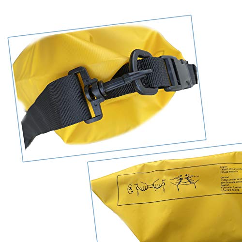 Waterproof Roll Top Dry Bag Backpack 10L Free Phone Case Yellow