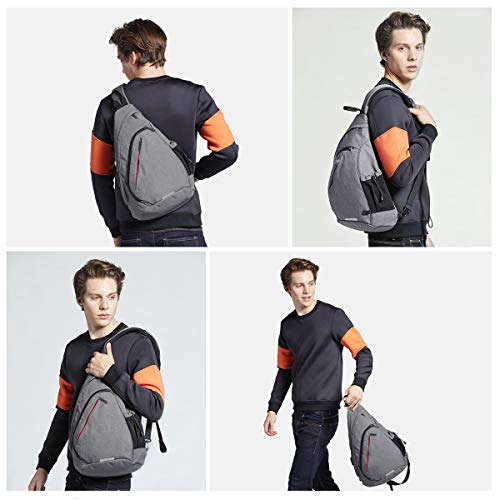 Sling Bag Men Backpack Unisex One Shoulder Bag Hiking Travel Backpack Crossbody with USB Port for Men Women Versatile Casual Daypack