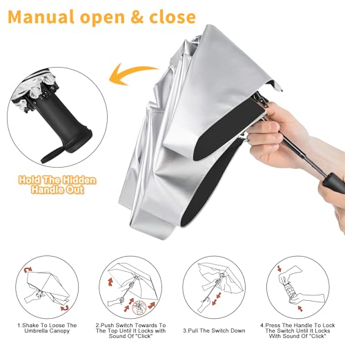 UPF 50+ UV Protection Umbrella Mini Travel Umbrella for Purse Compact