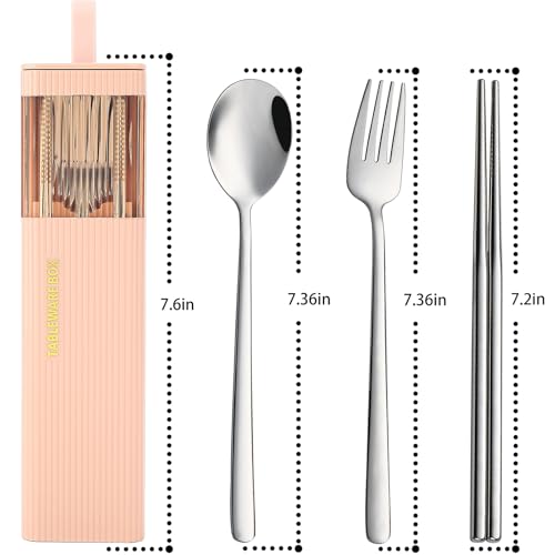 Travel Utensils with Case (4 Count)