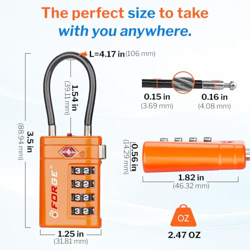 Open Alert TSA Approved Luggage Locks (4 Count)