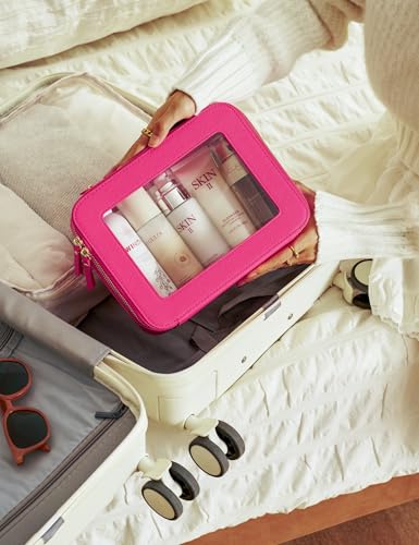 Clear Makeup Bag Travel Cosmetic Case Transparent Toiletry Bag with Zipper