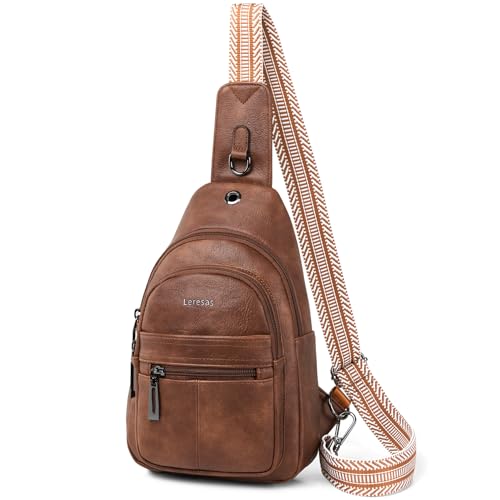 7L Sling Bag for Women Vegan Leather Crossbody Purse Chest Bags Fashionable Trendy Fanny Pack with Travel