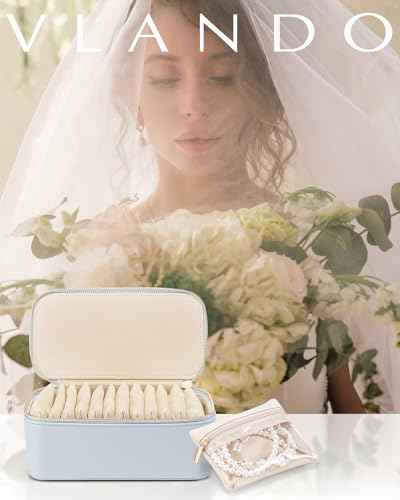Travel Jewelry Box with Clear 12 Velvet Bags