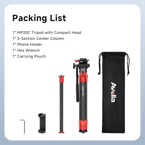 Mini Carbon Fiber Camera Tripod MP20C