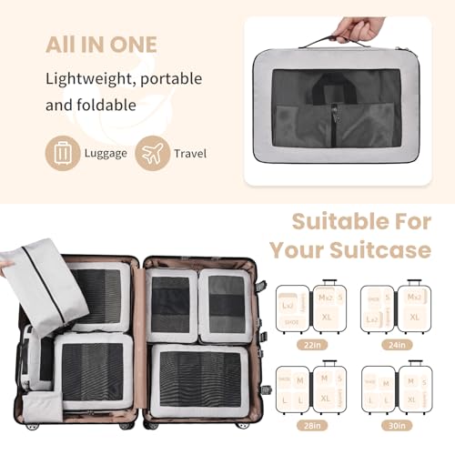 Compression Packing Cubes for Travel (8 Count)
