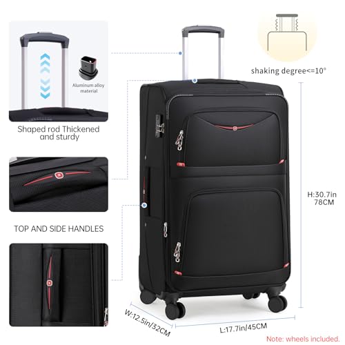 Softside Expandable Luggage with 4 Spinner Wheels